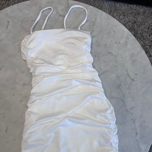 Mini white bodycon dress